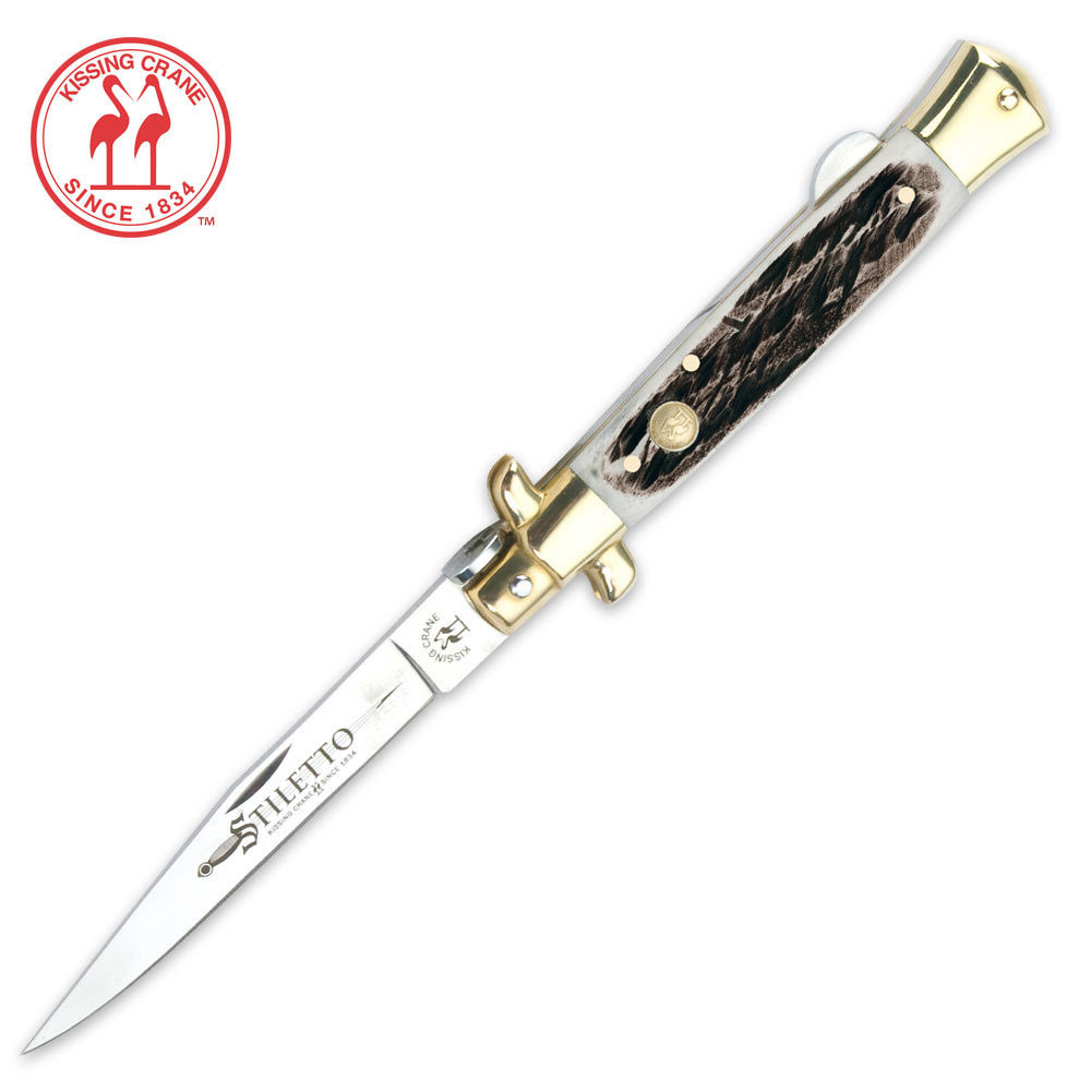 Vtg Kissing Crane KC48 Germany Stag Stiletto Blade Picklock