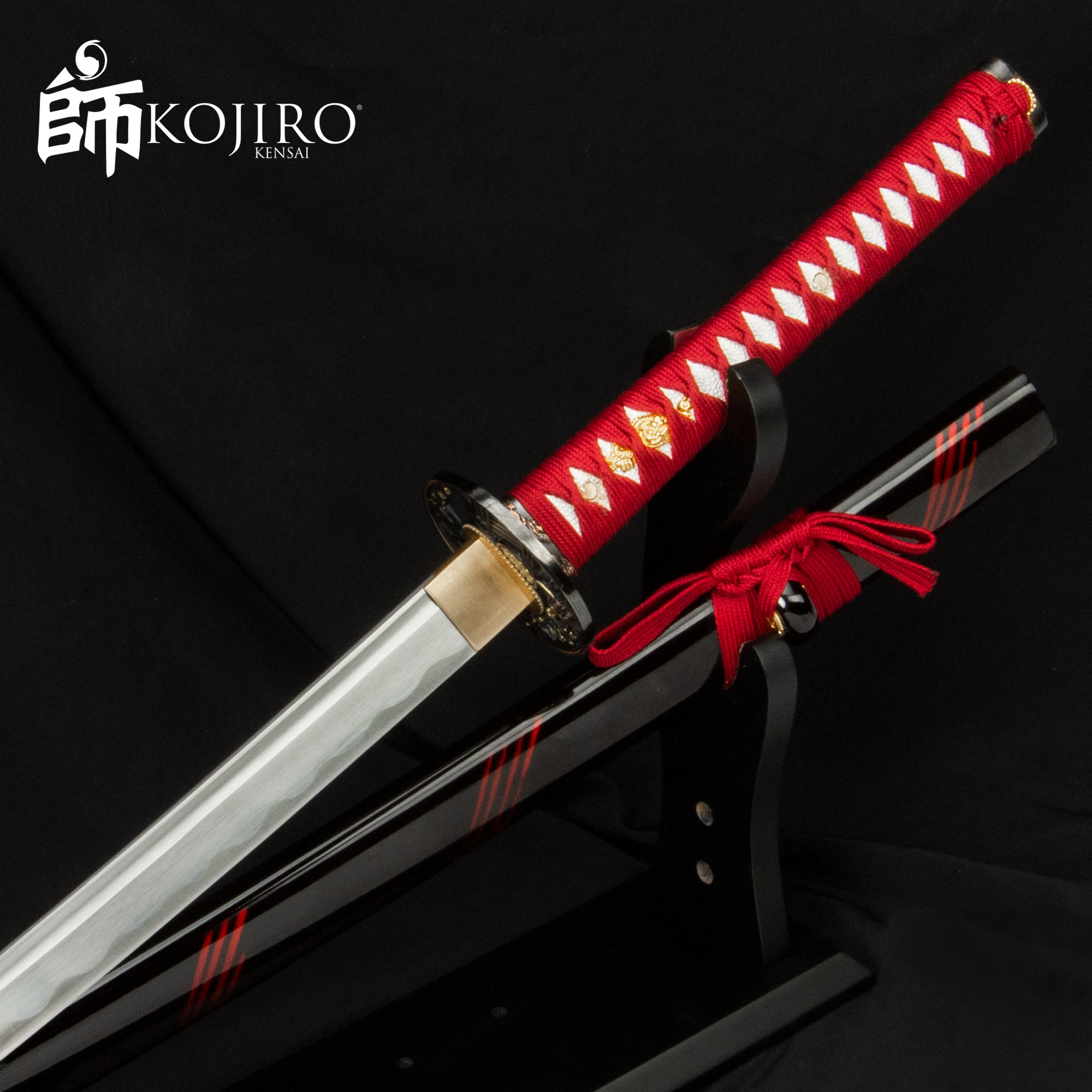 Kojiro Crimson Katana And Scabbard 1045 Carbon Kojiro Crimson Katana And Scabbard 1045 Carbon